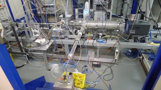 Full flowtube setup with air switching module at the SAXS beamline at Elettra.
